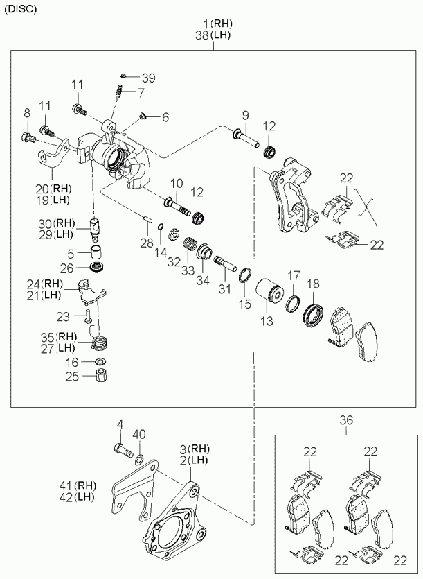 Hyundai 5836007310 - Гальмівний супорт autozip.com.ua