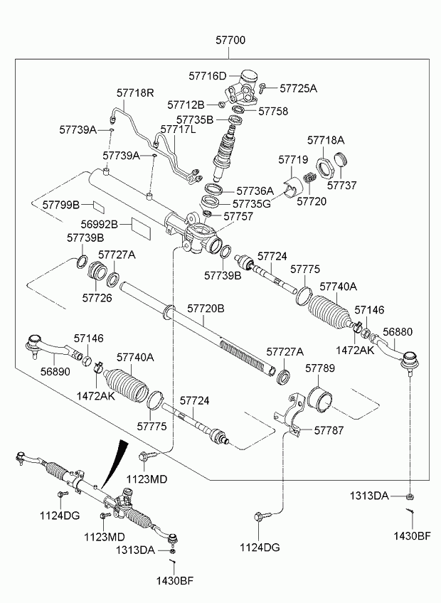 KIA 56820-2E-900 - Наконечник рульової тяги, кульовий шарнір autozip.com.ua