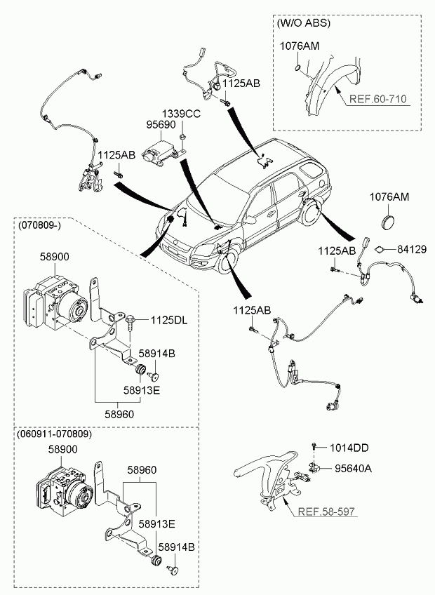 KIA 589201F050 - Датчик ABS, частота обертання колеса autozip.com.ua