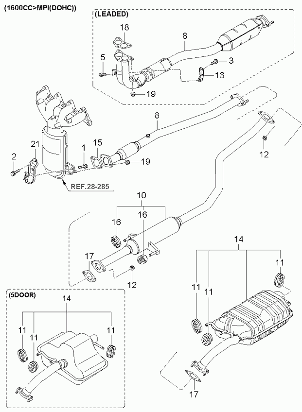 KIA 287613B000 - Втулка, стабілізатор autozip.com.ua