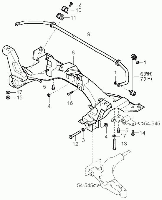 KIA 0K2FA-34-150* - Тяга / стійка, стабілізатор autozip.com.ua