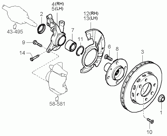 KIA 0K9A2-33061A - Комплект підшипника маточини колеса autozip.com.ua