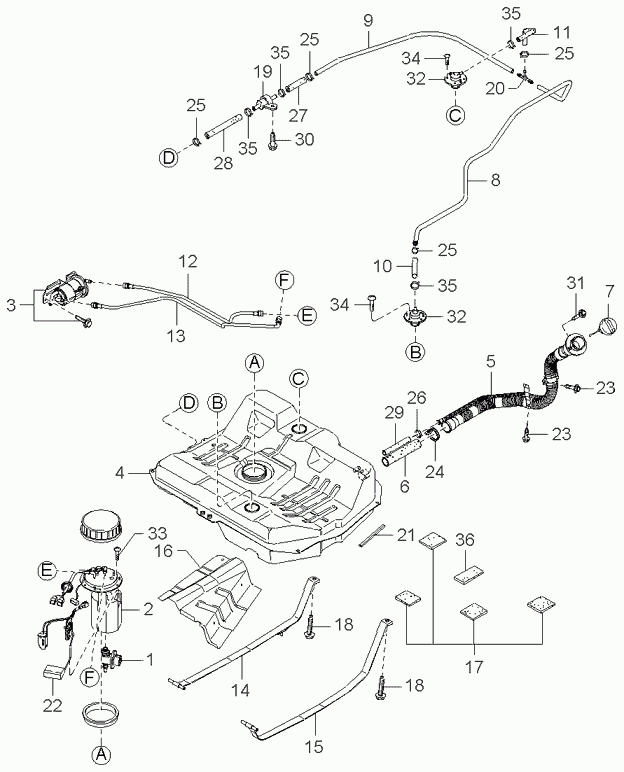 Hyundai 0K2NC1335Z - Паливний насос autozip.com.ua