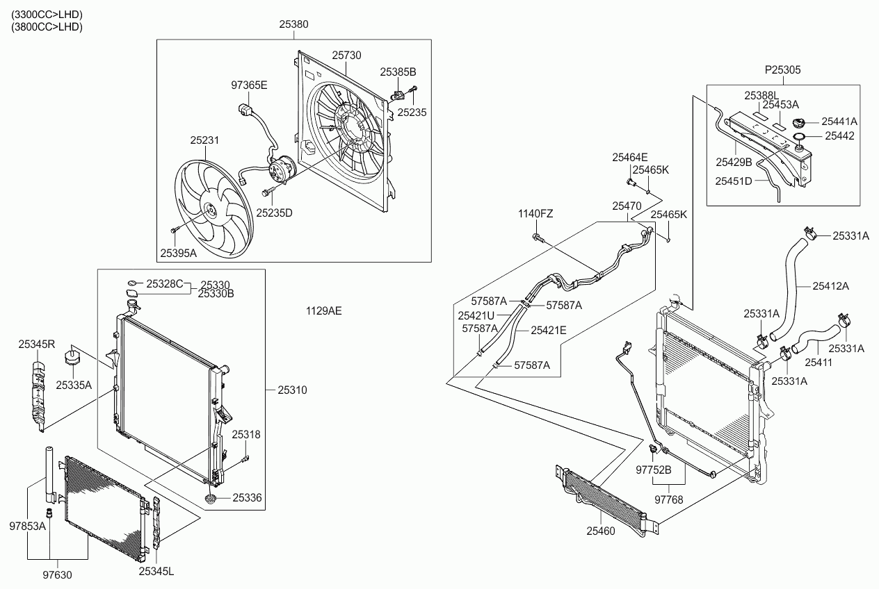 KIA 25335-3E000 - Підвіска, радіатор autozip.com.ua