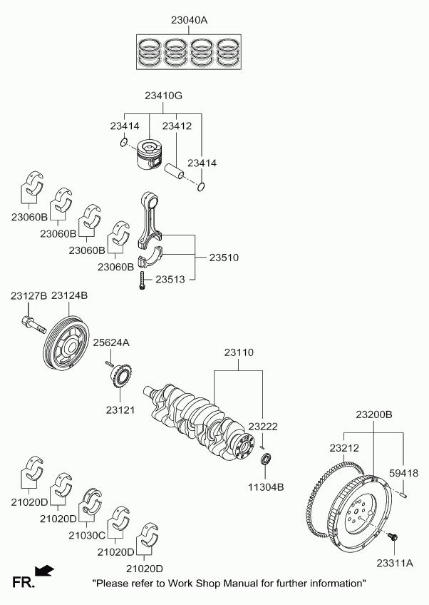 Hyundai 210202A906 - Підшипник коленвала autozip.com.ua