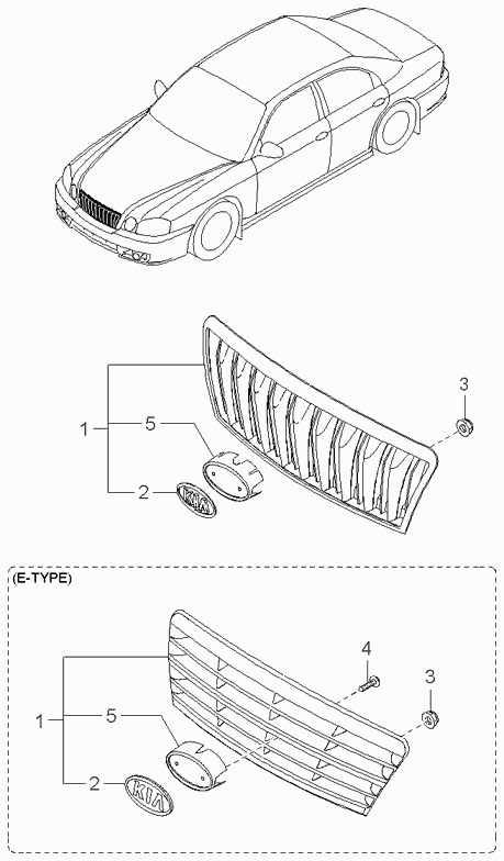 KIA 0K2EF51725A - Емблема радіатора autozip.com.ua