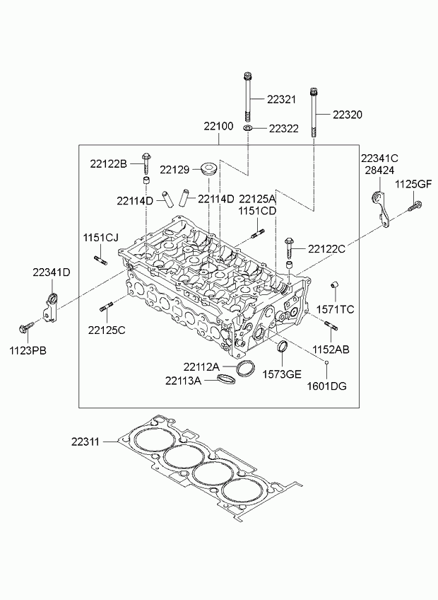 KIA 22311-25012 - Прокладка, головка циліндра autozip.com.ua