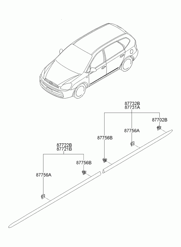 KIA 877261D000 - Облицювання / захисна накладка, двері autozip.com.ua