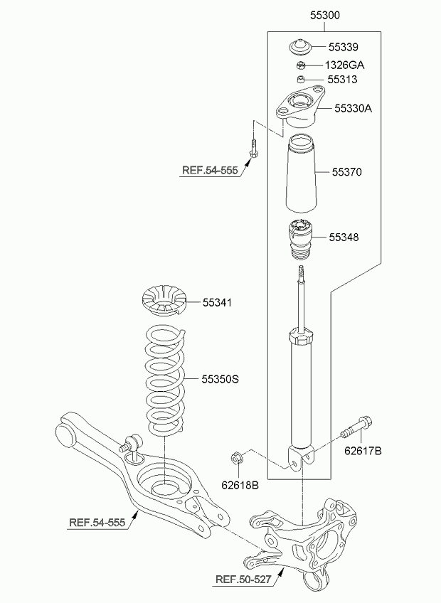 KIA 55300A6200 - Амортизатор autozip.com.ua