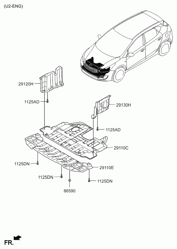 KIA 29130-A2800 - Перегородка, масляний піддон autozip.com.ua