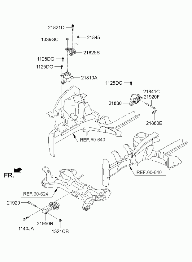 KIA 21950A5000 - Подушка, підвіска двигуна autozip.com.ua