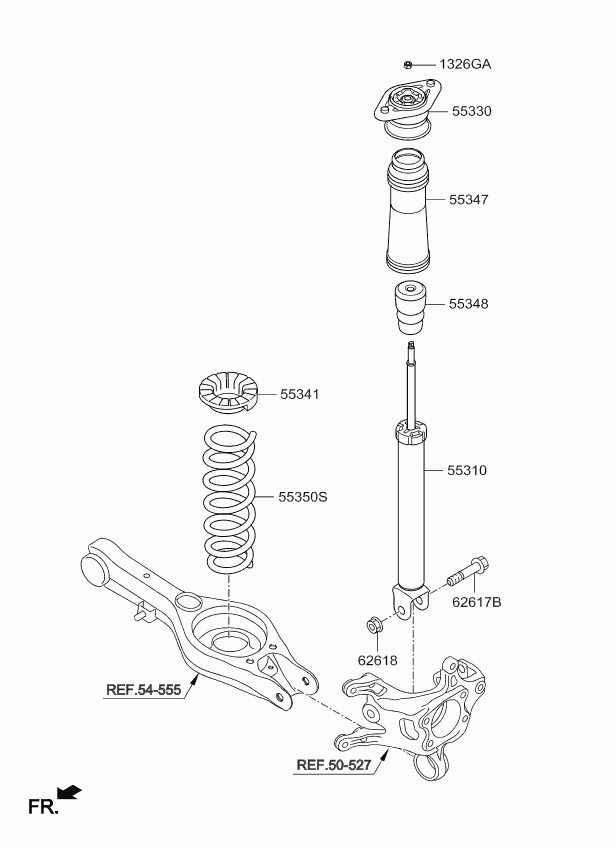 Hyundai 55311-2T020 - Амортизатор autozip.com.ua