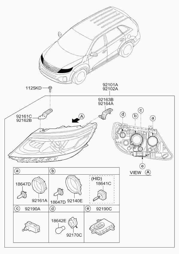 KIA 92101-2P550 - Основна фара autozip.com.ua