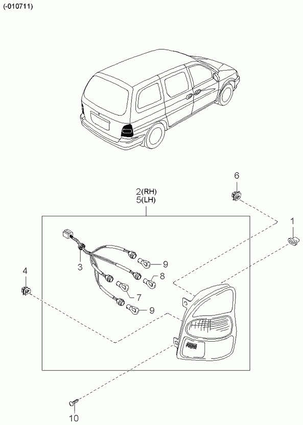 Hyundai 3K54A51160 - Задній ліхтар autozip.com.ua