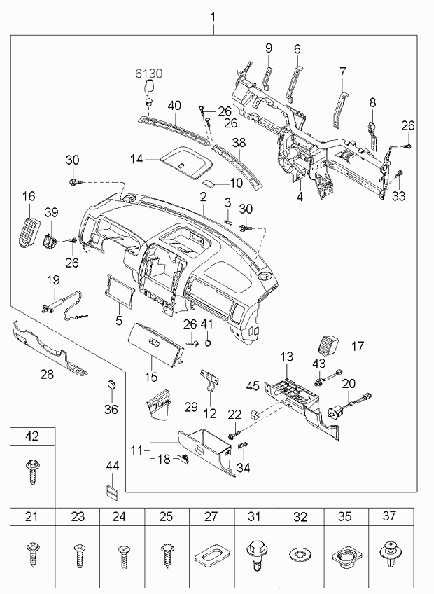 KIA 0K53A44030 - Трос, управління зчепленням autozip.com.ua