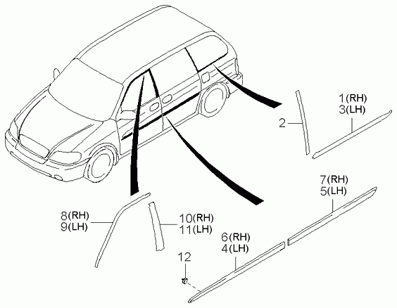 KIA 0K53A506L1XX - Облицювання / захисна накладка, двері autozip.com.ua