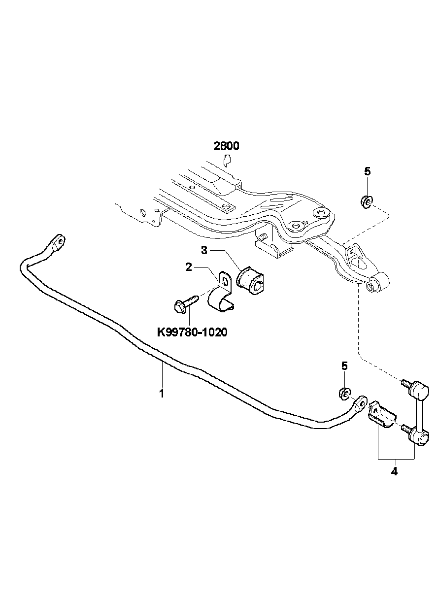 MAZDA 0K9A328170A - Тяга / стійка, стабілізатор autozip.com.ua