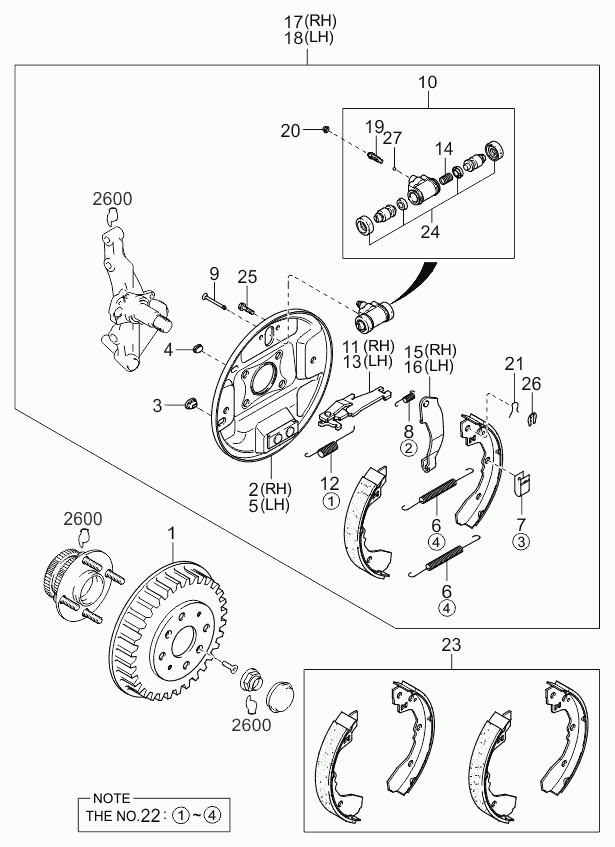 MAZDA 0K23N2638Z - Комплект гальм, барабанний механізм autozip.com.ua