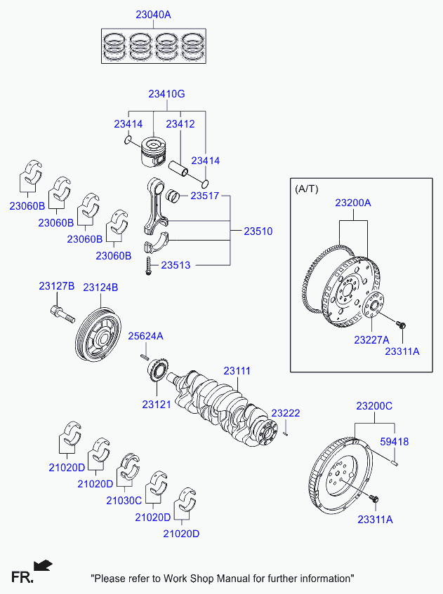 Hyundai 23040-2A903 - Комплект поршневих кілець autozip.com.ua