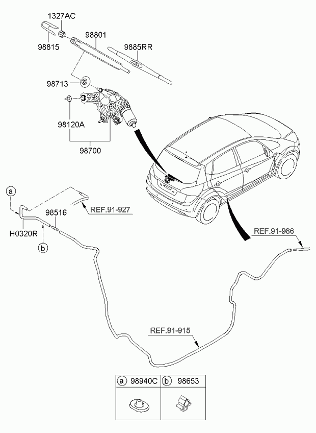 KIA 988501P000 - Щітка склоочисника autozip.com.ua