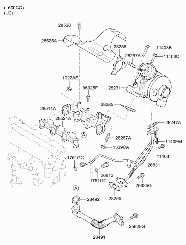 KIA 28285 2A100 - Прокладка, компресор autozip.com.ua