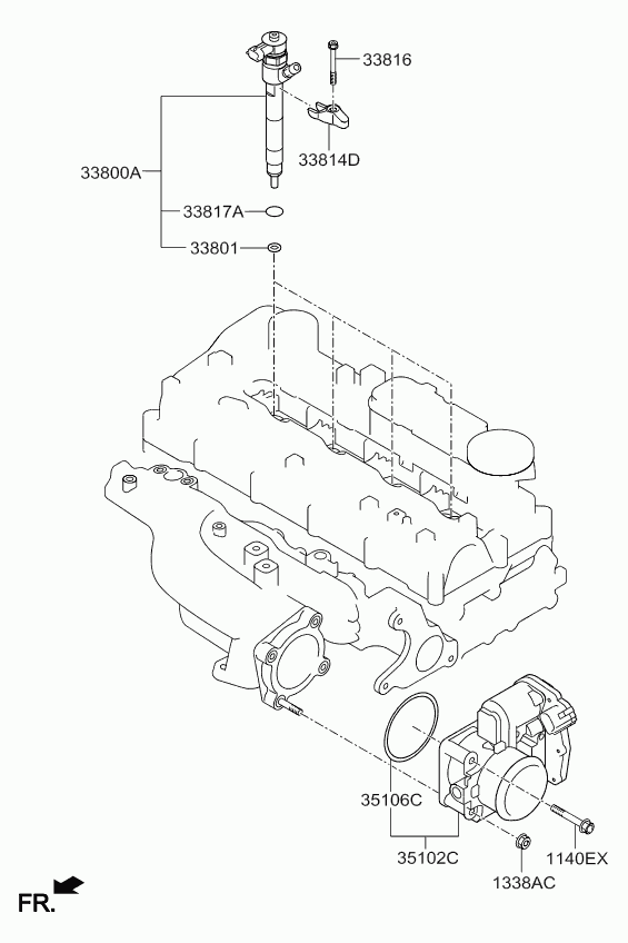 Hyundai 35100-2F600 - Патрубок дросельної заслінки autozip.com.ua