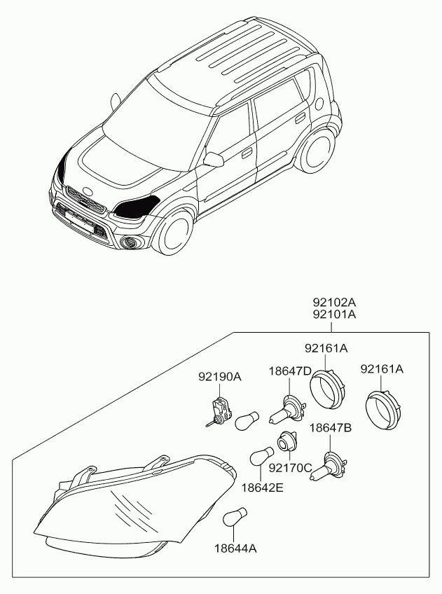 KIA 92130-3K000 - Регулювальний елемент, регулювання кута нахилу фар autozip.com.ua