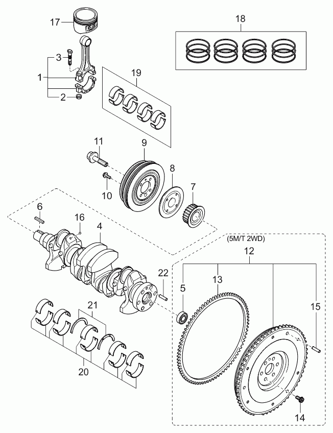 KIA 0K3Y011SC0 - Комплект поршневих кілець autozip.com.ua