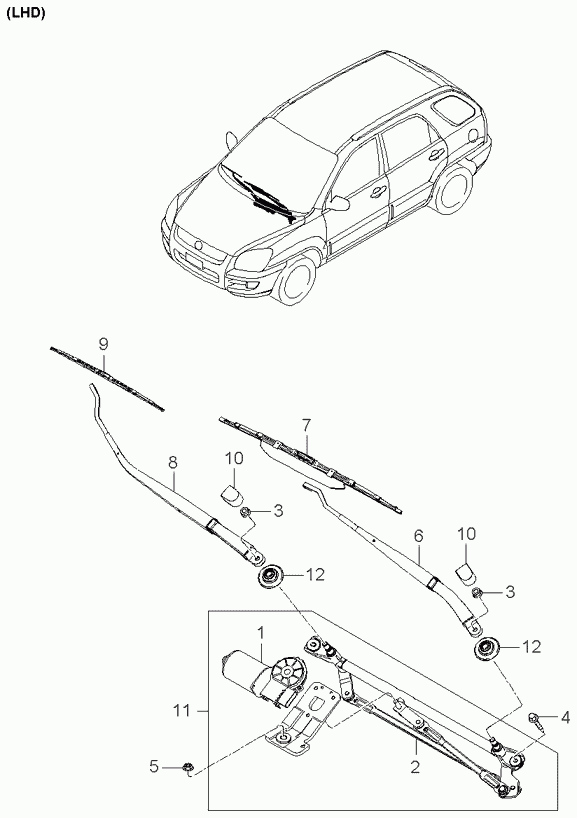 KIA 983501F010 - Щітка склоочисника autozip.com.ua