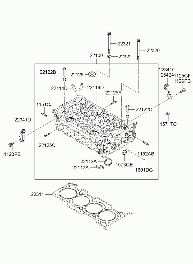 Hyundai 22311-25013 - Прокладка, головка циліндра autozip.com.ua