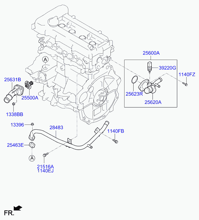 Hyundai 254572B000 - Трубка охолоджуючої рідини autozip.com.ua