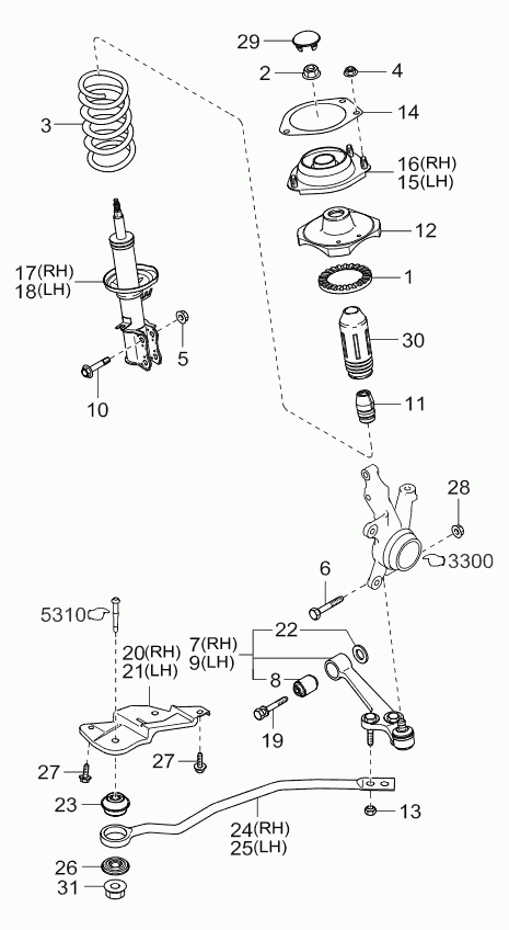 KIA 54540FD000 - Втулка, балка мосту autozip.com.ua