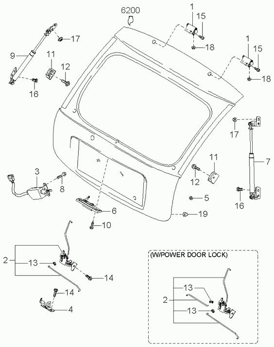 KIA 0K34A62410 - Ручка кришки багажника / приміщення для вантажу autozip.com.ua