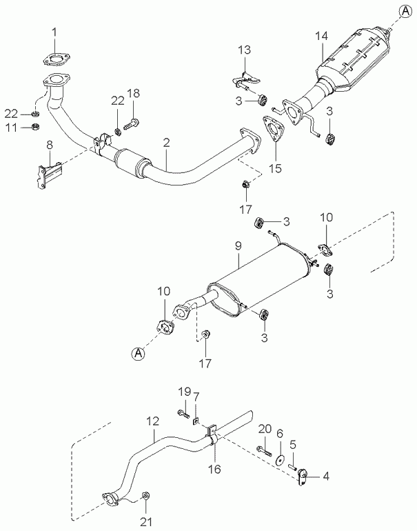 Hyundai 0K01140060A - Кронштейн, втулка, система випуску autozip.com.ua