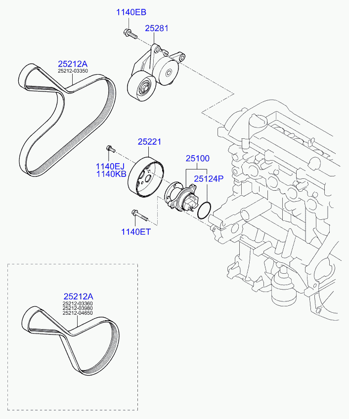 Hyundai 25100-03010 - Водяний насос autozip.com.ua