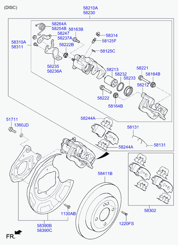 KIA 582130U000 - Поршень, корпус скоби гальма autozip.com.ua