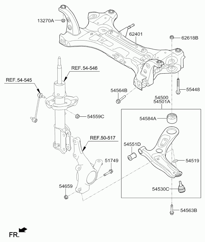 KIA 54500H8000 - Важіль незалежної підвіски колеса autozip.com.ua