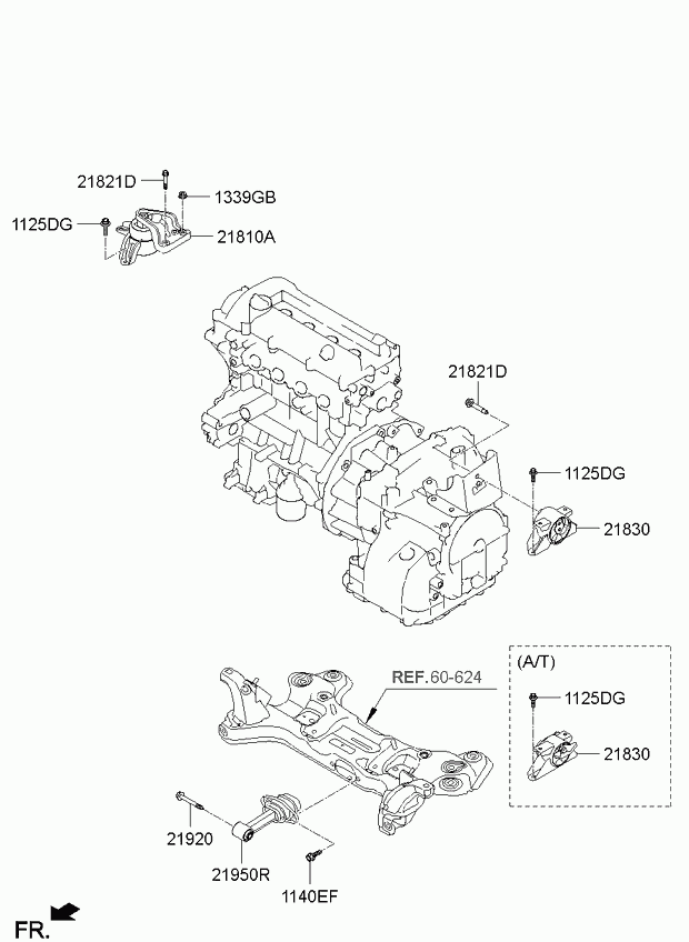 KIA 218101Y100 - Подушка, підвіска двигуна autozip.com.ua