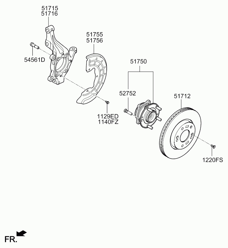 Buessing 51712-2T100 - Disc - front wheel brake autozip.com.ua
