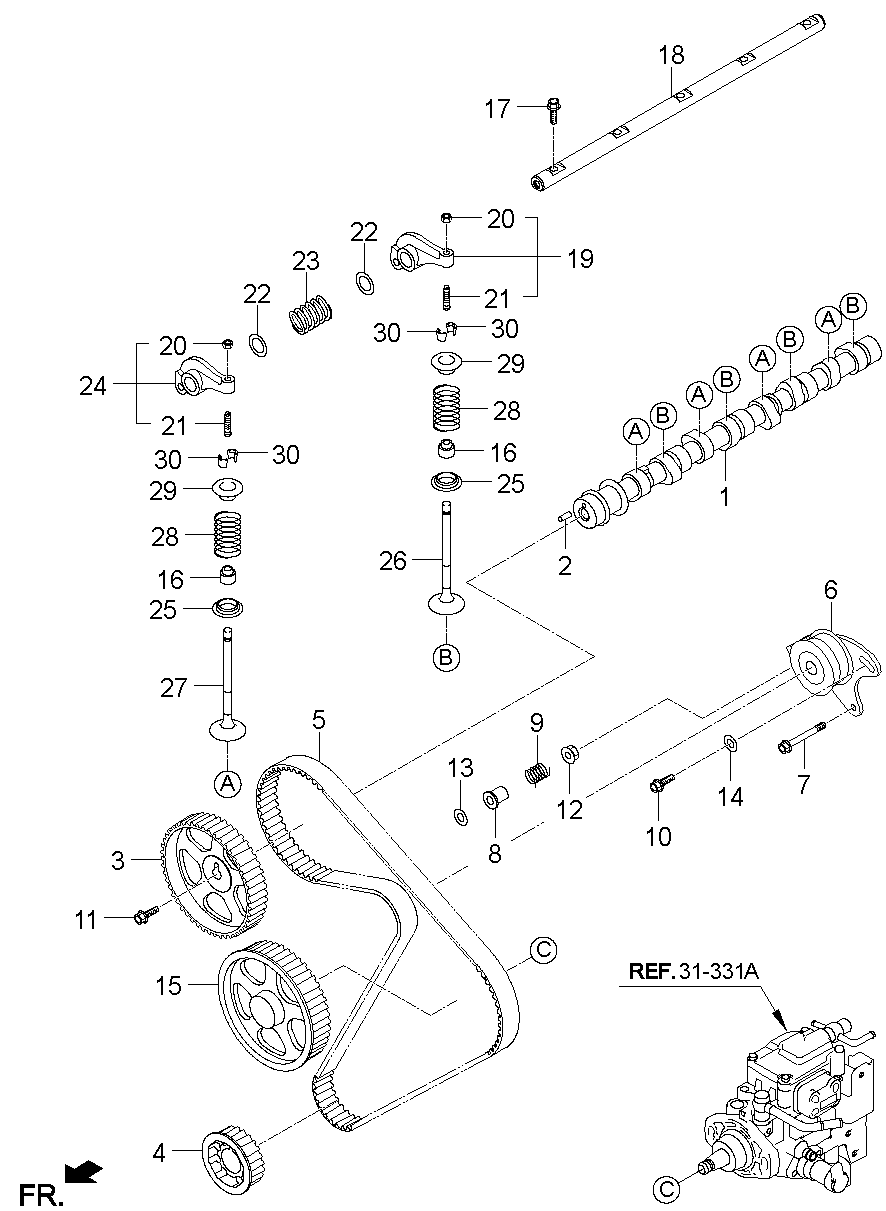 Mitsubishi 2431742000 - Натяжна ролик, ремінь ГРМ autozip.com.ua