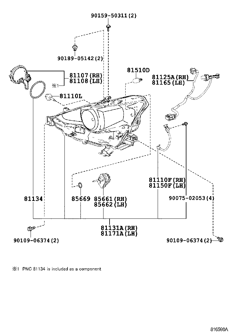 TOYOTA 81107-60F10 - Пристрій запалювання, газорозрядна лампа autozip.com.ua