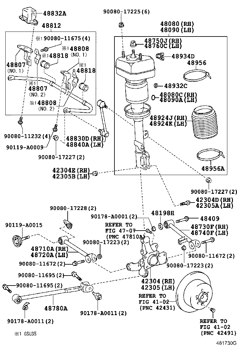 TOYOTA 48409-0E010 - Болт регулювання розвалу коліс autozip.com.ua