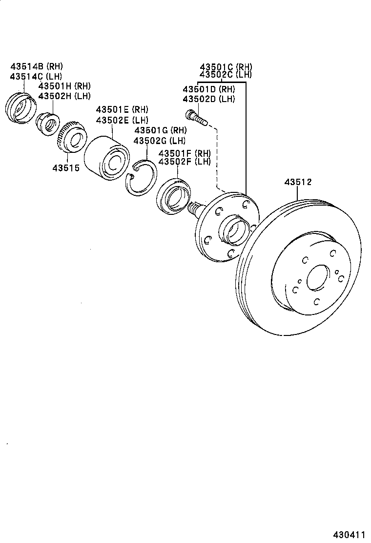 TOYOTA 90363-32035 - Комплект підшипника маточини колеса autozip.com.ua