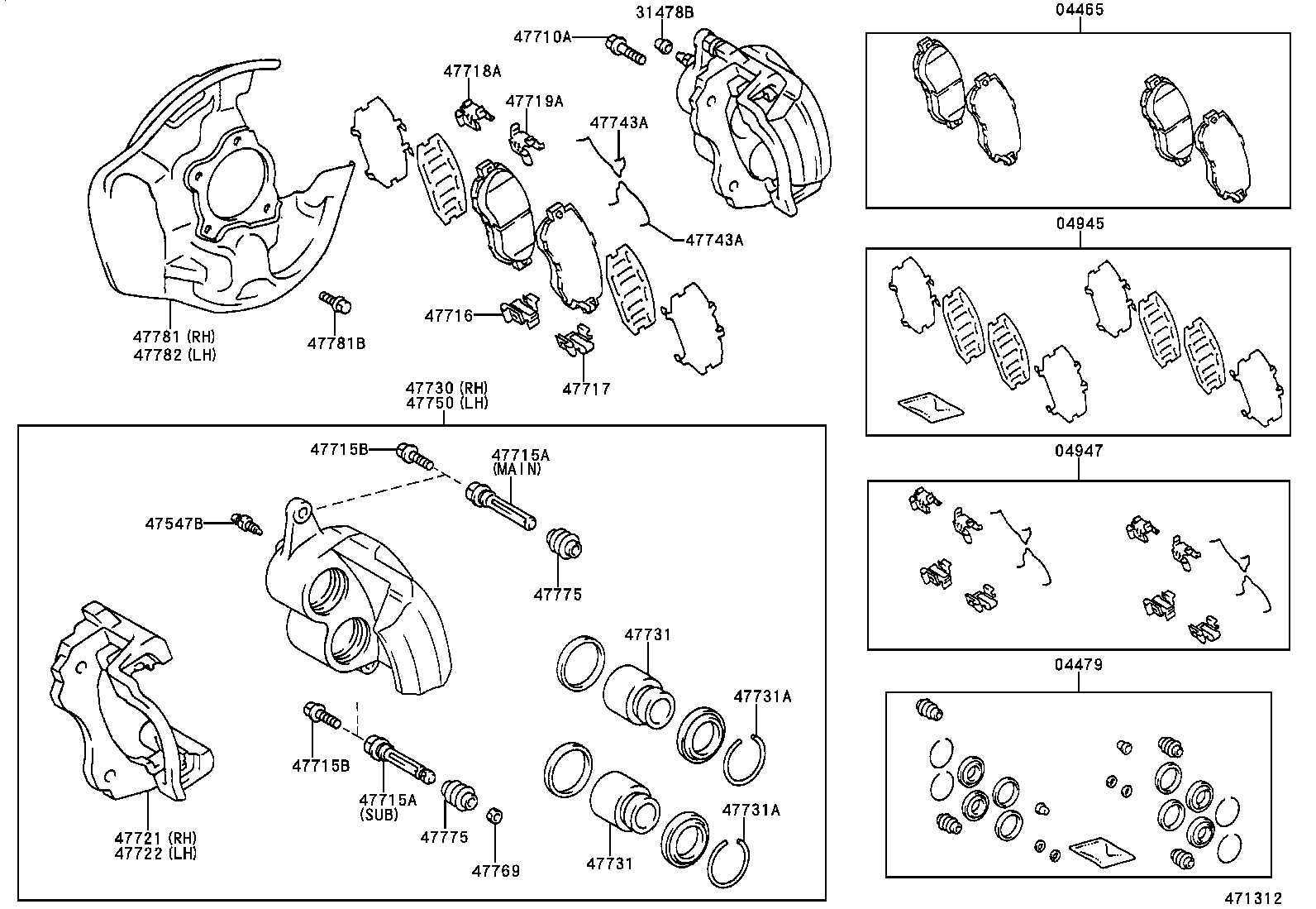 TOYOTA 47750-53010 - Гальмівний супорт autozip.com.ua