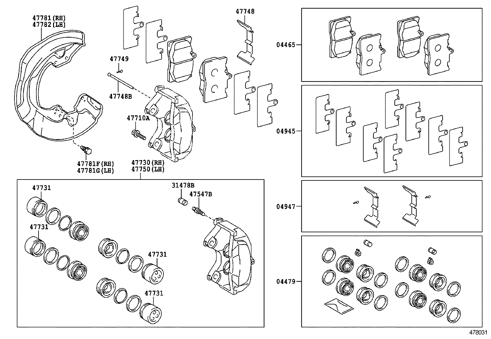 Opel 04465-30500 - Гальмівні колодки, дискові гальма autozip.com.ua