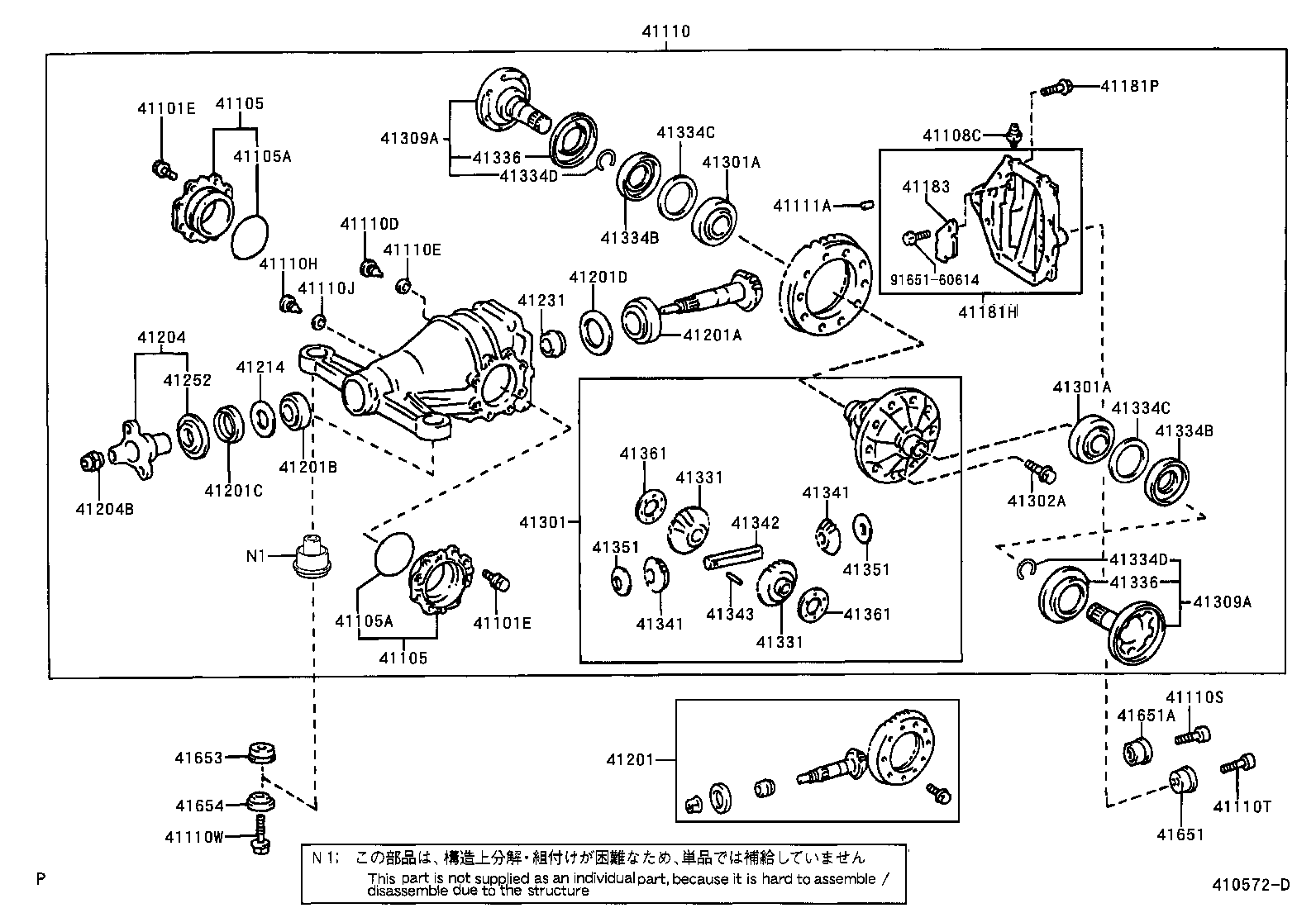 TOYOTA 41651-30090 - Сайлентблок стійки, амортизатора autozip.com.ua