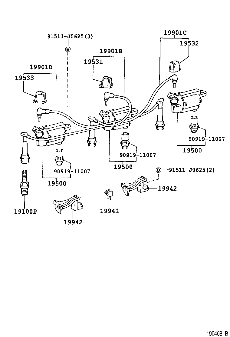 TOYOTA 90919-01225 - Свічка запалювання autozip.com.ua