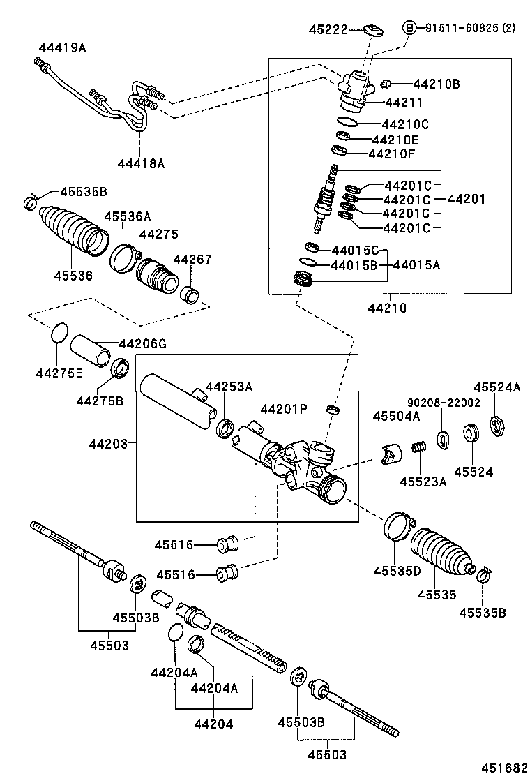 TOYOTA 45503-39105 - Осьовий шарнір, рульова тяга autozip.com.ua