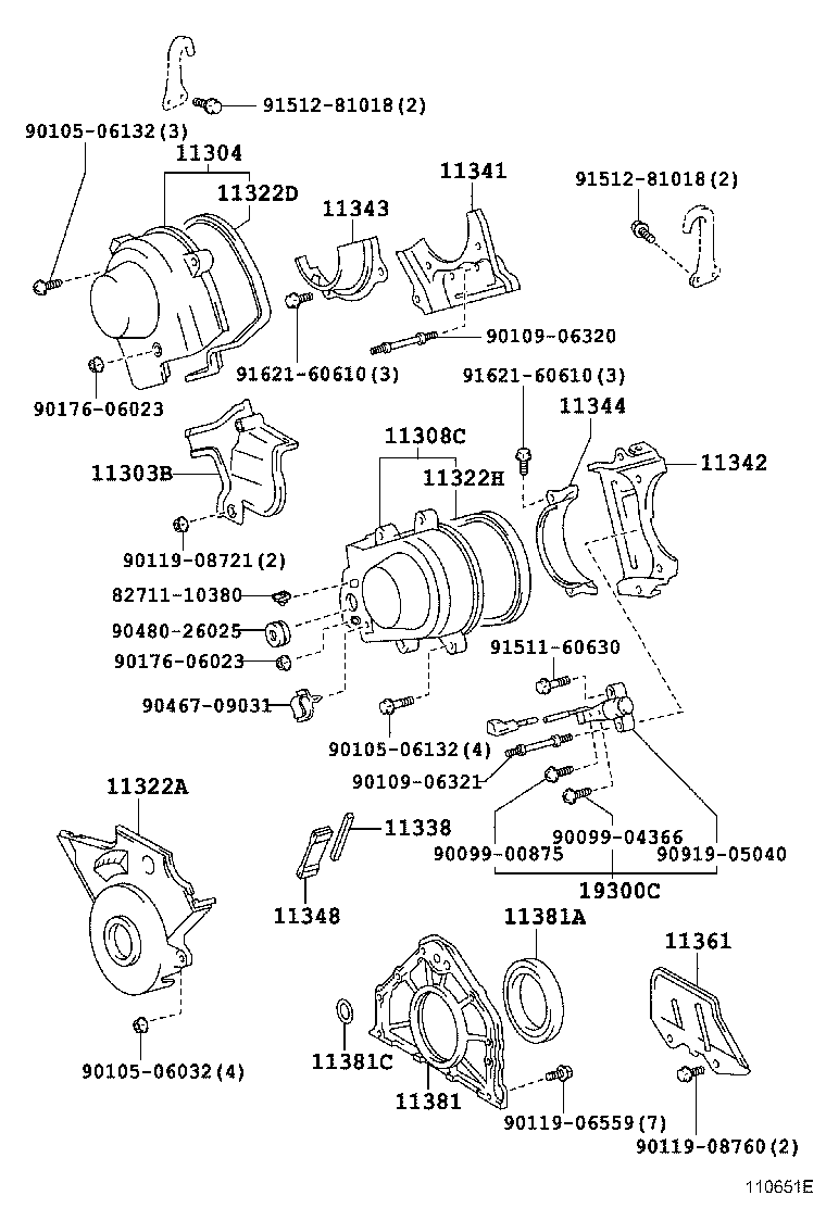 TOYOTA 90311-95007 - Ущільнене кільце, колінчастий вал autozip.com.ua