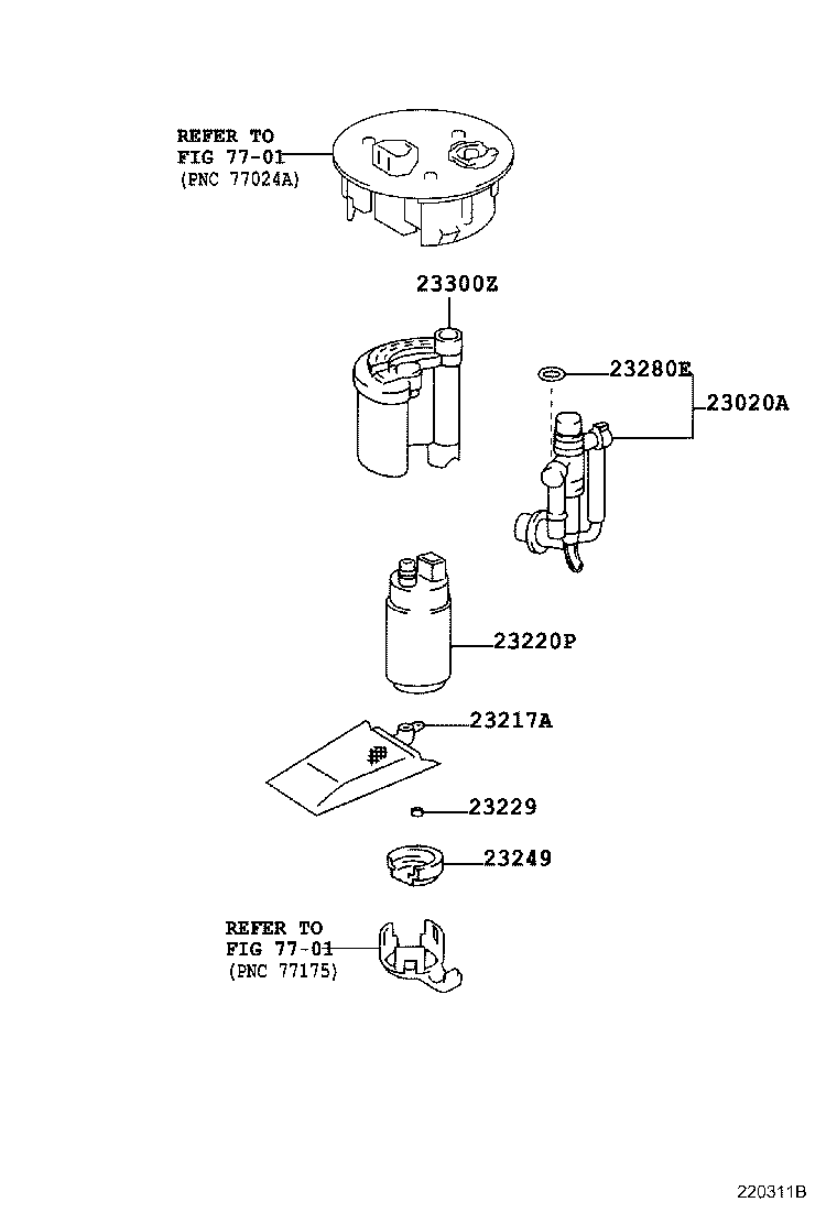 TOYOTA 23221-74090 - Паливний насос autozip.com.ua